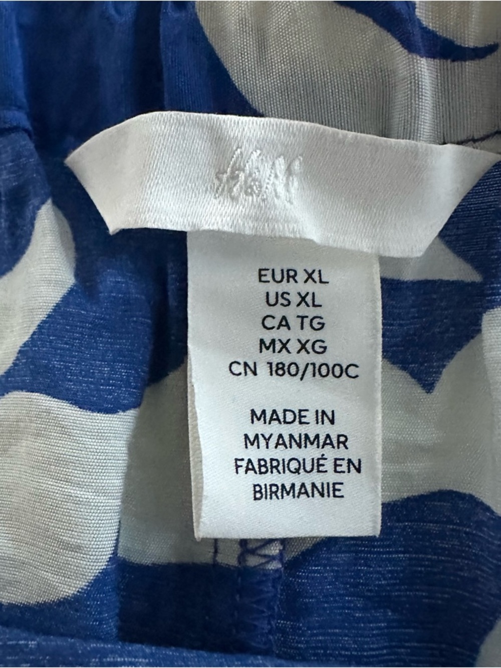 H&M Blue and White A-Line Floral Print Skirt - Picture 6 of 8